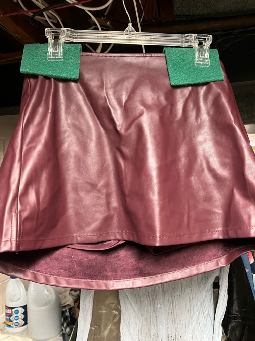 wild fable Faux Leather Mini Skort in Burgundy Plum NWT Size Medium